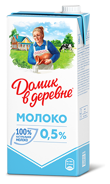 Молоко Домик в деревне ультрапастеризованное, 0.5% - фото №1