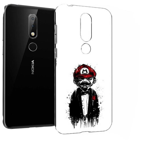 Чехол задняя-панель-накладка-бампер MyPads марио для Nokia X6/Nokia 6.1 Plus противоударный чехол задняя панель накладка бампер mypads мяу для nokia x6 nokia 6 1 plus противоударный