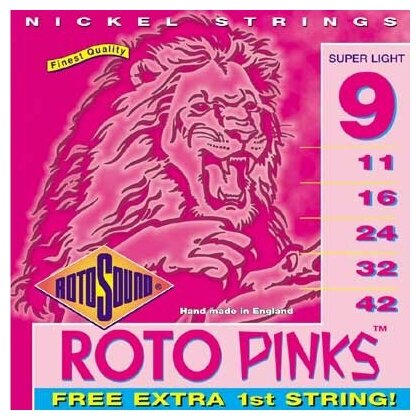 ROTOSOUND R9 STRINGS NICKEL SUPER LIGHT струны для электрогитары, никелевое покрытие, 9-42