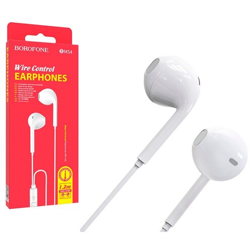 Гарнитура BOROFONE BM54 Maya Universal earphones 35мм цвет белая 30700₽