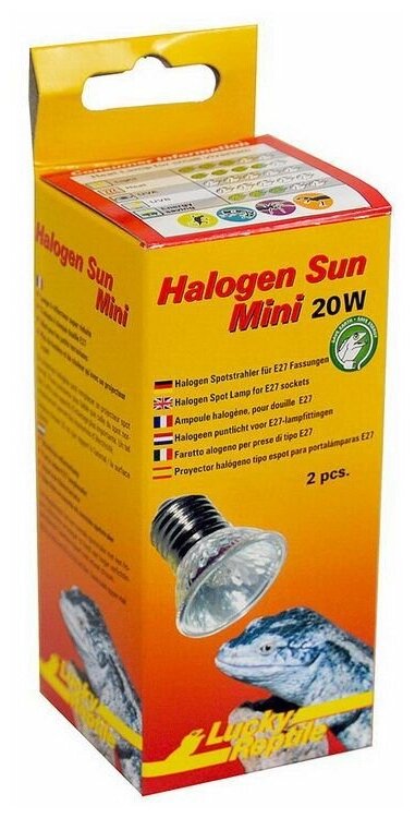Лампа галогенная LUCKY REPTILE "Halogen Sun Mini 20Вт, E27" (Германия) - фотография № 5