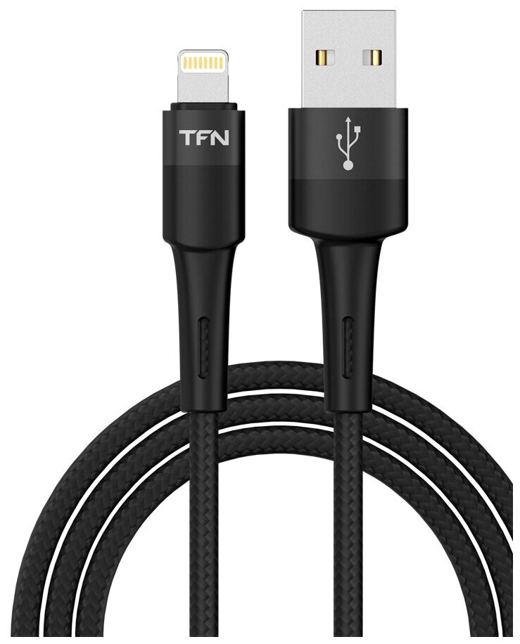 Кабель TFN USB-A/Lightning Envy 1.2m нейлон black/кабель для iPod, iPhone, iPad Apple/кабель для айфона