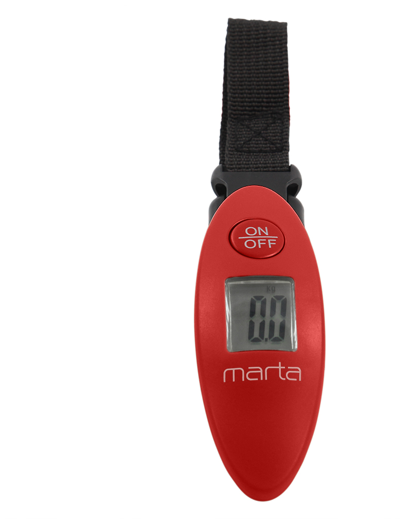 MARTA MT-1645 красный рубин весы безмен электронные - фотография № 3