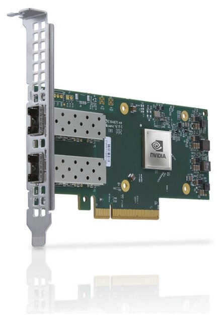 Адаптер Mellanox ConnectX-6 Dx EN adapter card, 25GbE, Dual-port SFP28, PCIe 4.0 x8, No Crypto, Tall Bracket, 1 year