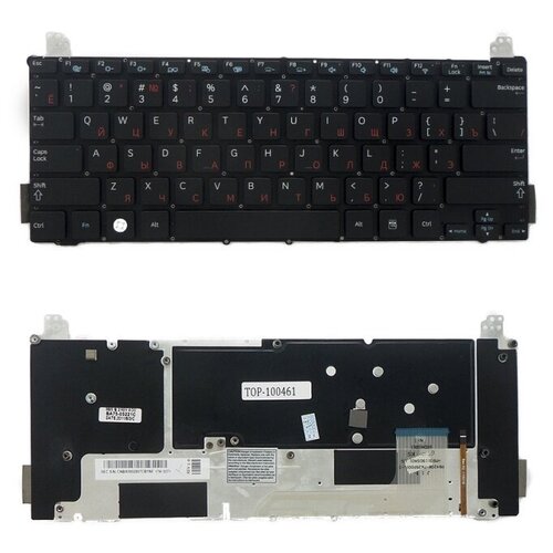 Клавиатура для ноутбука Samsung NP900X1A NP900X1B Series Плоский Enter Черная без рамки С подсветкой PN BA59-02907C BA75-03221C 3290₽