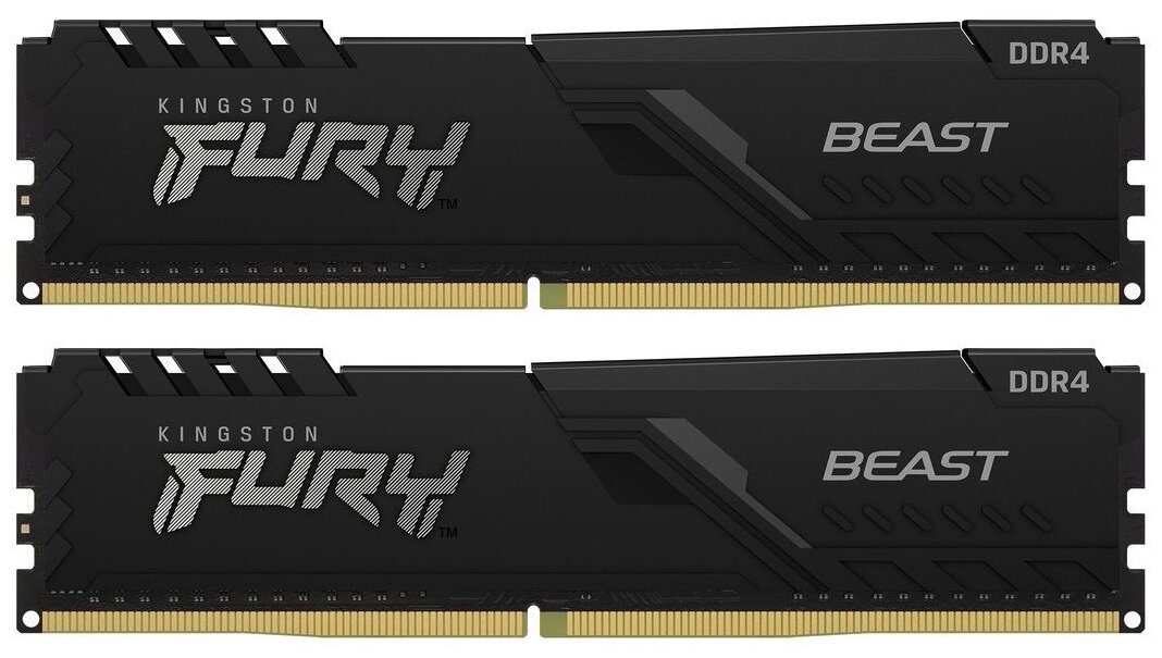 Оперативная память Kingston FURY Beast 32 ГБ (16 ГБ x 2 шт.) DDR4 3200 МГц DIMM CL16 KF432C16BBK2/32