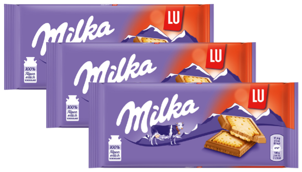 Шоколад Milka LU (Германия), 87 г (3 шт)