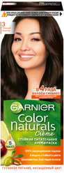 Garnier Стойкая питательная крем-краска для волос "Color Naturals", оттенок 3, Темный каштан