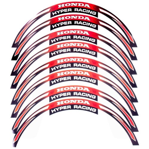 Наклейка на колесо 17 Honda (красная, светоотражающая)
