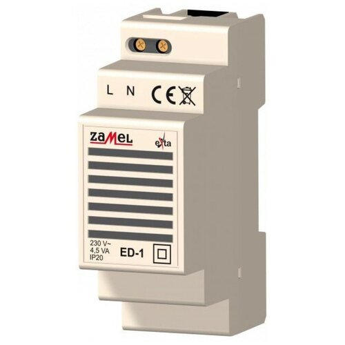 Zamel Звонок электромеханический 230VAC на DIN рейку 2мод ED-1