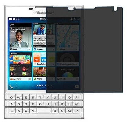 BlackBerry Passport защитный экран пленка гидрогель конфиденциальность (силикон) Одна штука