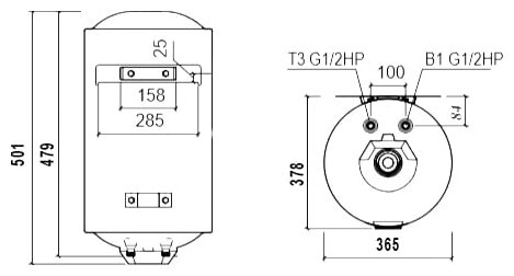 Водонагреватель Thermex TitaniumHeat 30 V Slim