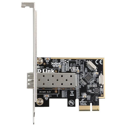 Сетевой адаптер D-Link DFE-560FX/B1А, черный сетевая карта d link dfe 560fx b pci express network adapter 1x100base fx sfp