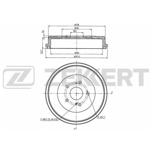 Барабан торм задн Suzuki Grand Vitara I II 98- Цена за комплект из 2 шт 11728₽
