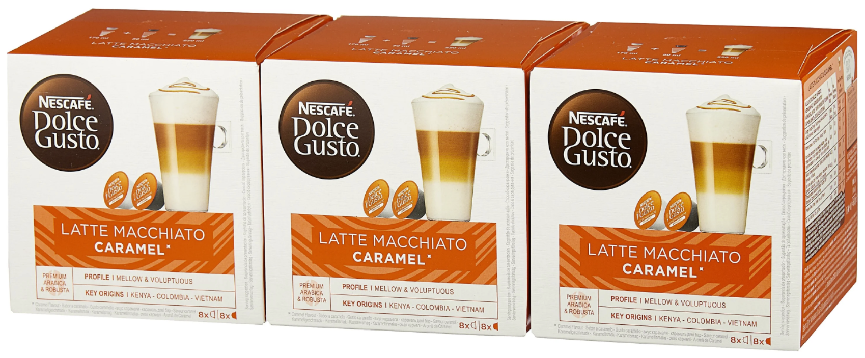 Кофе в капсулах Nescafe Dolce Gusto Latte Macchiato Caramel, 3 упаковки по 16 капсул - фотография № 2