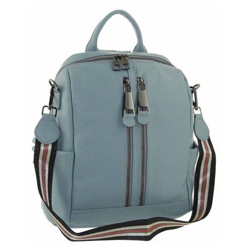 фото Рюкзак кожаный большой голубой lmr 9999-3j lemoor