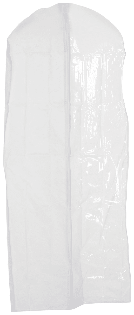Чехол для одежды на молнии 60х130 см, цвет белый