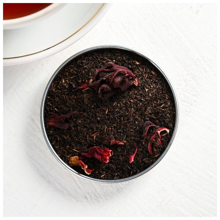Чай чёрный с каркаде «30 кружек»: с каркаде, 60 г - фотография № 7