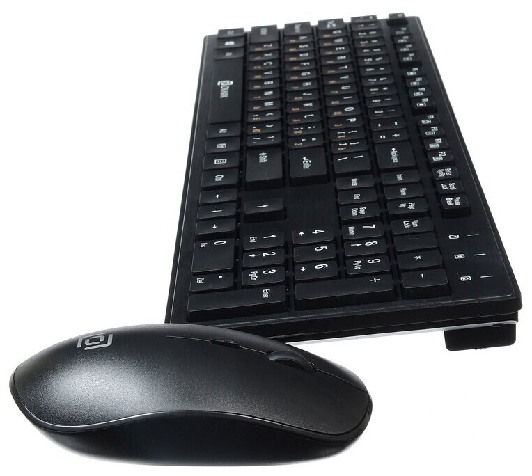 Клавиатура мышь Оклик 240M клавчерный мышьчерный USB беспроводная slim Multimedia - фотография № 3