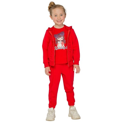 Толстовка Karamelli с капюшоном красная размер 110