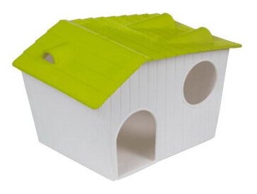 Домик для хомяков VOLTREGA, бело-зеленый, 15.5х10х9см (Испания) - фотография № 2