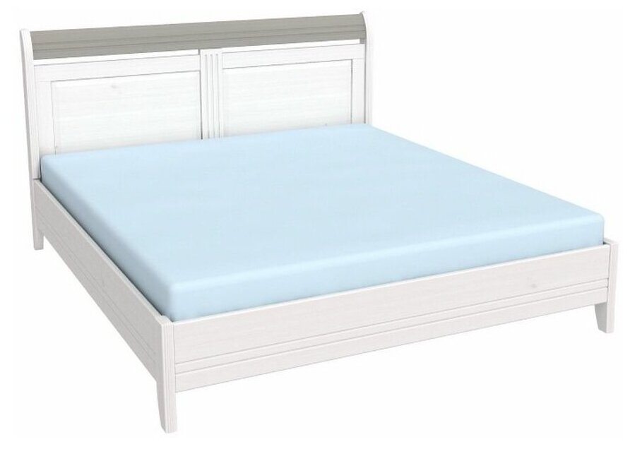 Кровать Бейли 180*200 без изножья цвет: белый/серый