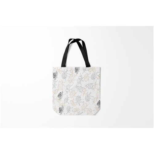 фото Сумка-шоппер / 40х40 см / насекомые / разные ползучие жучки burnettie