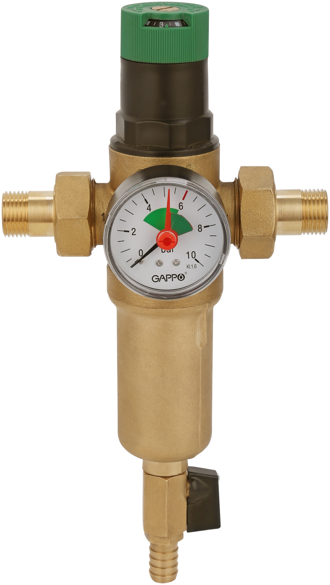 Фильтр со встроенным редуктором давления для горячей воды, 3/4" Gappo (G1413.05)