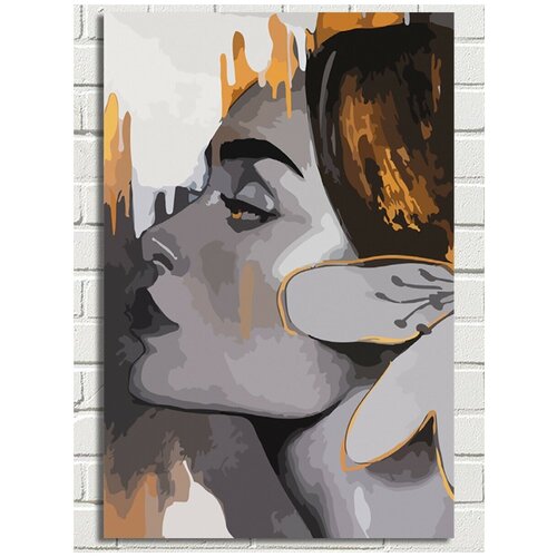 Картина по номерам на холсте Красочная девушка (Абстракция, поп арт) - 9061 В 60x40