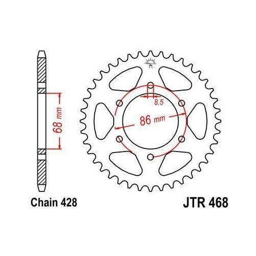 Звезда JT ведомая JTR468.36 36 зубьев