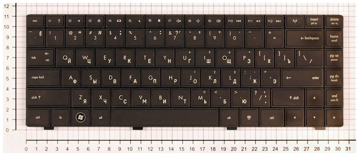 Клавиатура для ноутбука HP Compaq 606128-251 русская черная
