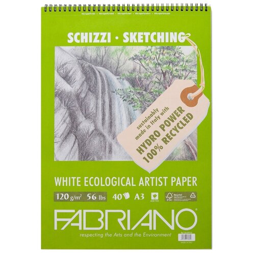Fabriano Блокнот для зарисовок Disegno Artistico 120г/м2 А3 мелкозернистая 40л