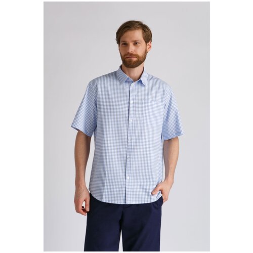 Рубашка BAON Рубашка в клетку Baon B6822015, размер: S, голубой