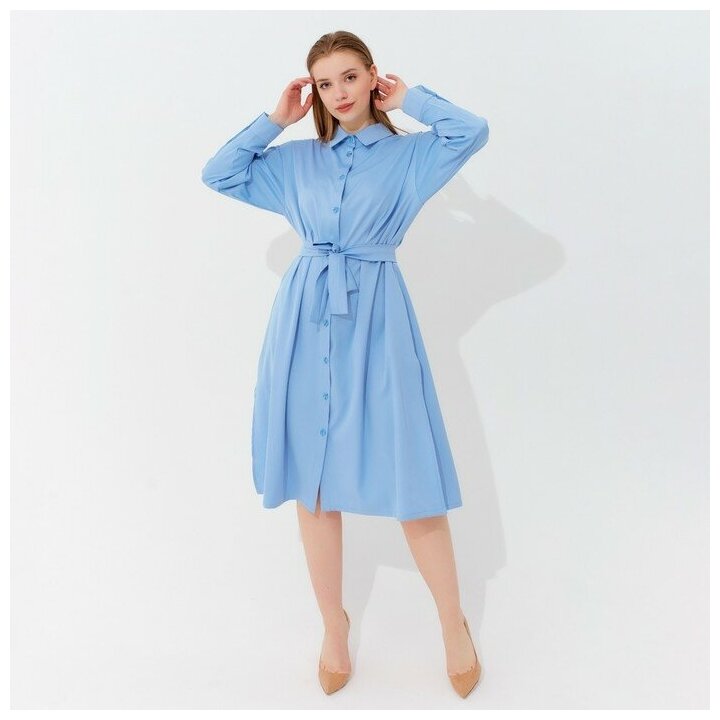 Платье женское Minaku: Casual collection, цвет голубой, размер 50 7690857 . - фотография № 11
