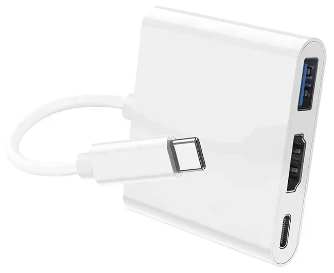 Адаптер Type-C на USB 3.0, HDMI, Type-C для MacBook Pro, Air, iMac с возможностью зарядки