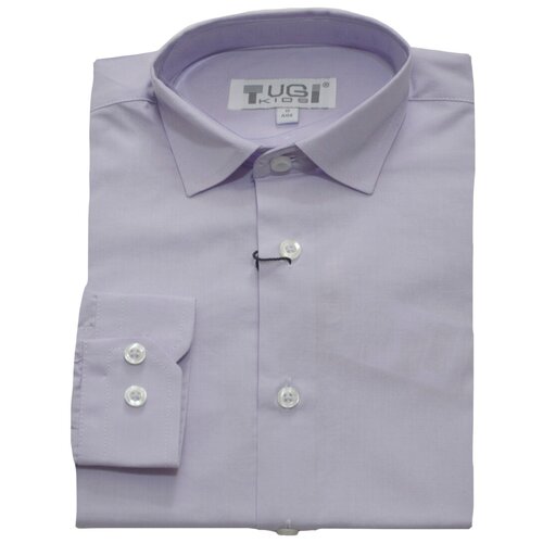 фото Рубашка школьная с длинным рукавом tugi арт.1382-3 сиреневый (134 см (9 лет)