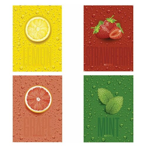 Блокнот малый формат (105x152 мм), А6, 40 л., гребень, TWIN лак, клетка, 