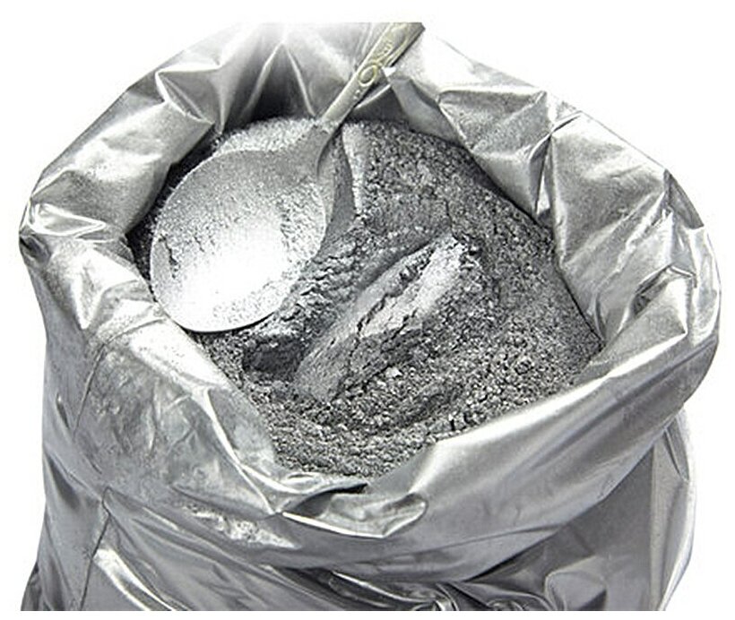 Пудра "серебрянка" алюминиевая цвет серебристо-серый (ПАП-2) пигмент - 50гр - фотография № 7