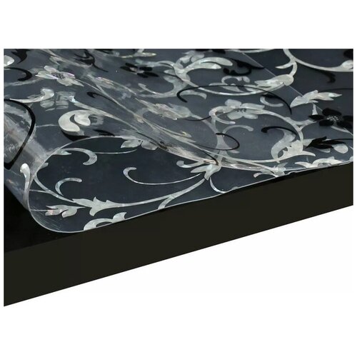 Скатерть силиконовая гибкое стекло с рисунком на стол длина 240см ширина 100см