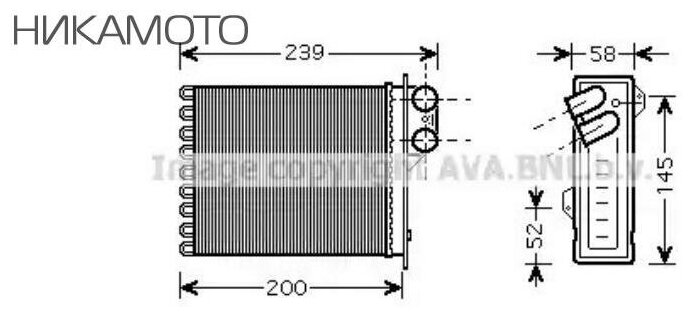 Ava rta6398 Радиатор отопителя renault duster logan sandero lada largus