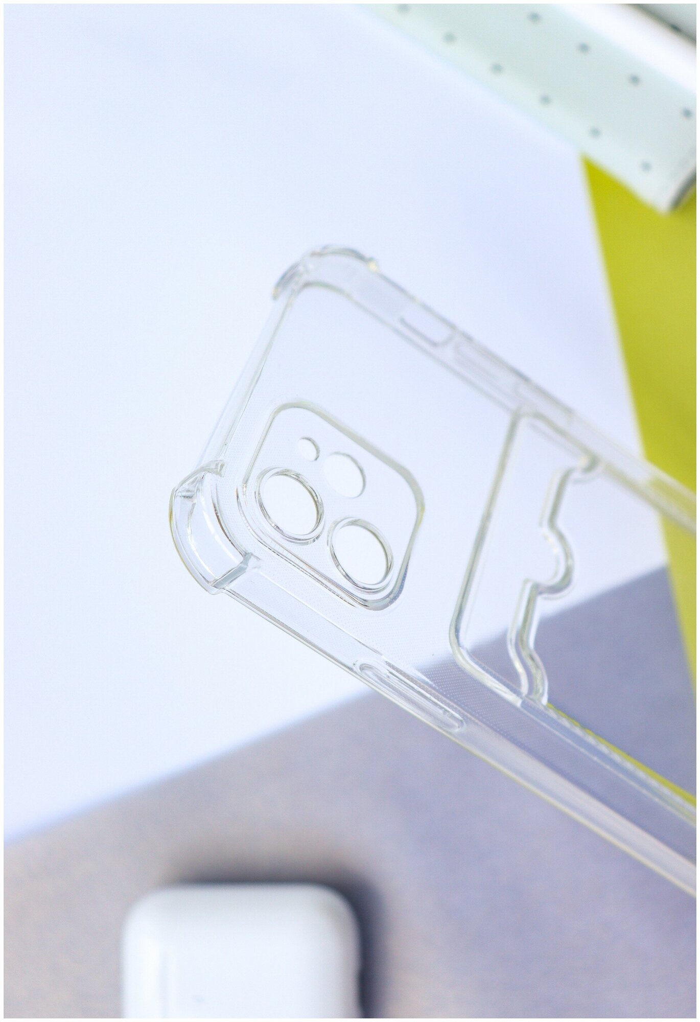 Чехол LuxCase для APPLE iPhone 12 TPU с картхолдером 1.5mm Transparent 63506 - фото №4