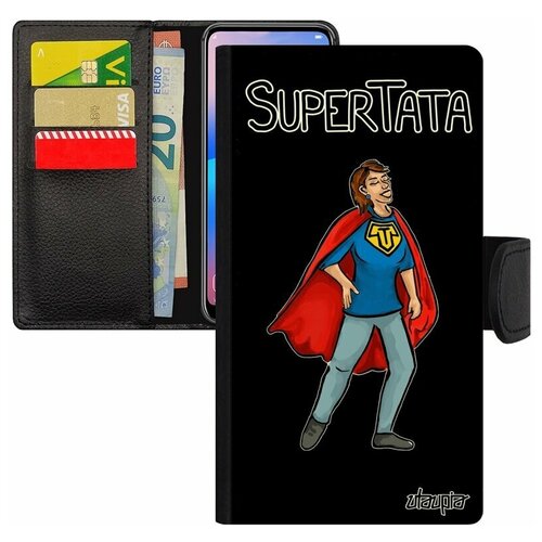 фото Чехол-книжка на смартфон apple iphone 8, "супертетя" супергерой рисунок utaupia