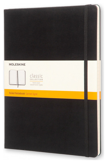 Блокнот Moleskine CLASSIC SOFT QP621 XLarge 190х250мм 192стр. линейка мягкая обложка черный
