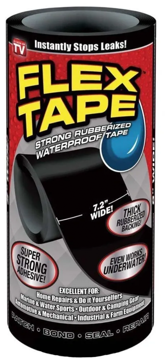 Сверхсильная клейкая лента Flex Tape 18 см черная