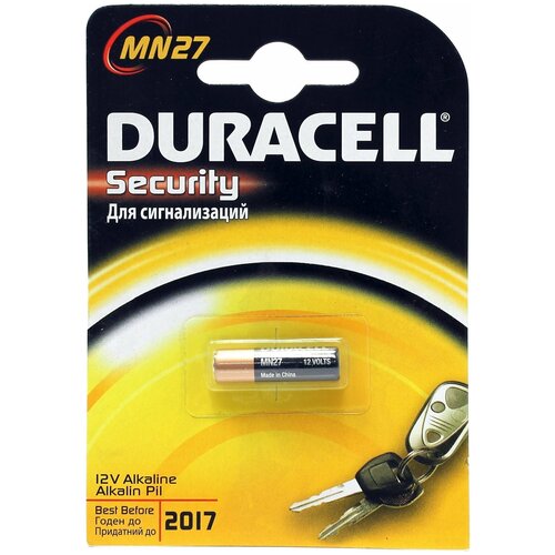 Батарейка щелочная Duracell Security MN27 Duracell MN27 12v комплект 5 шт батарейка duracell mn27 alkaline в блистере 12 в