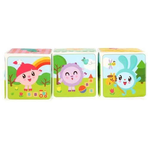 Малышарики. Набор кубиков для ванны, 3 кубика 80х80мм Умка 4690590157503