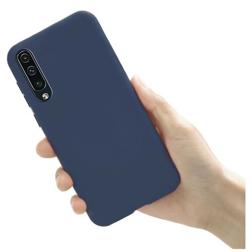 Накладка силиконовая Silicon Cover для Samsung Galaxy A50 (2019) SM-A505 синяя hard cover galaxy a50