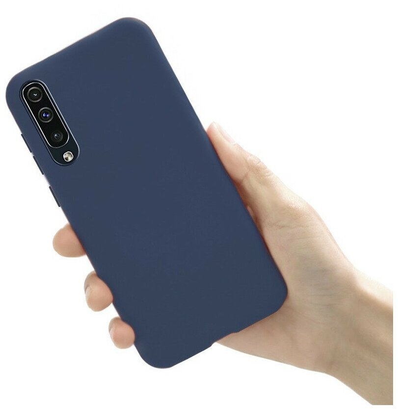 Накладка силиконовая Silicon Cover для Samsung Galaxy A50 (2019) SM-A505 синяя
