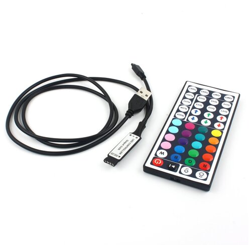 RGB Контроллер Мини USB IR, 5 В, 12 А контроллер для светодиодной ленты 4x tuya wifi rgb 3528 2835 5050 с пультом ду на 24 клавиши