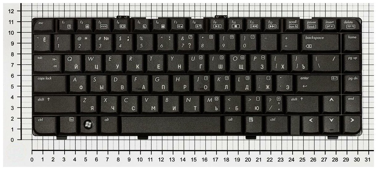 Клавиатура для ноутбука HP Pavilion dv6265EU черная